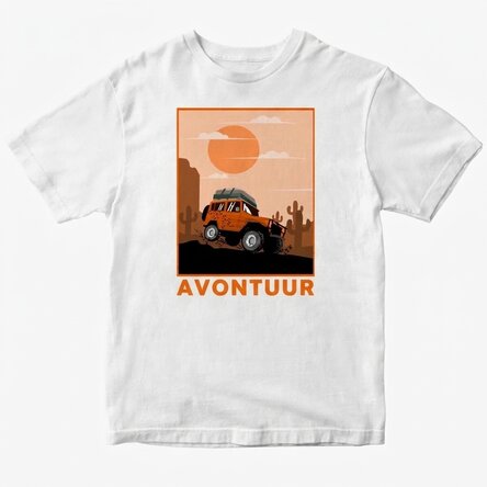 Gepersonaliseerd katoenen T-shirt voor kinderen - Adventure