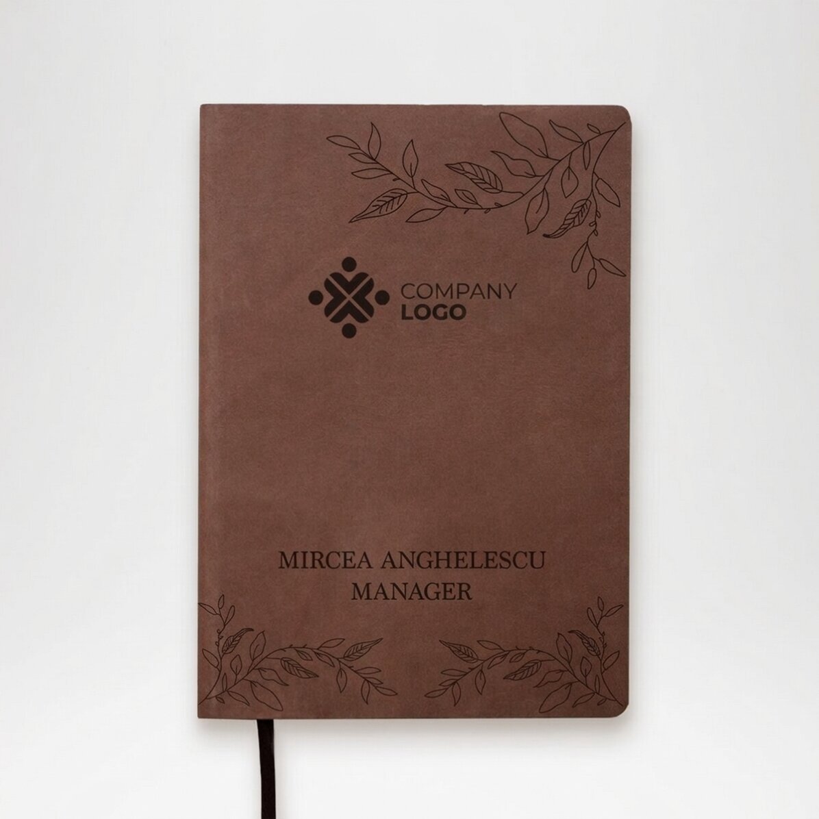 Gepersonaliseerde leren agenda met logo in het midden en een boodschap