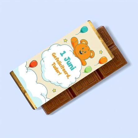 Gepersonaliseerde mini-chocoladereep voor kinderen met een boodschap - Kinderdag