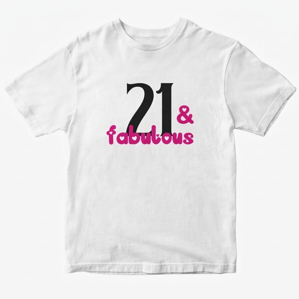 Katoenen T-shirt met eigen tekst - Fabulous