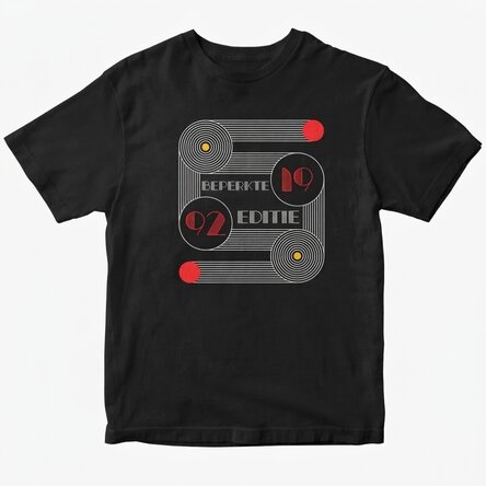 Katoenen T-shirt met gepersonaliseerde tekst - Bauhaus Birthday