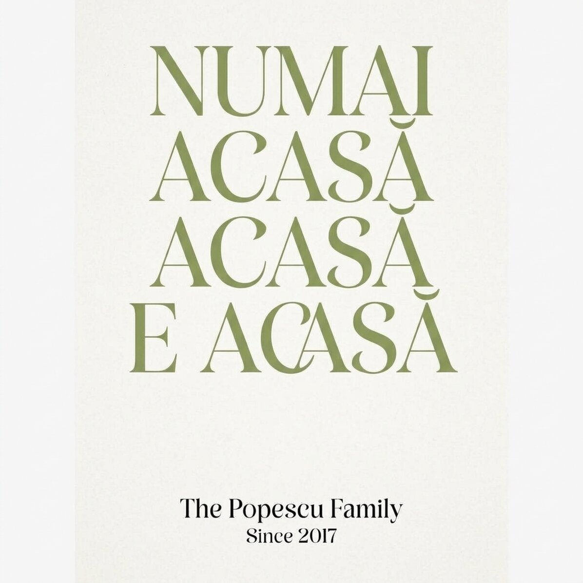 Gepersonaliseerde poster met boodschap - Home
