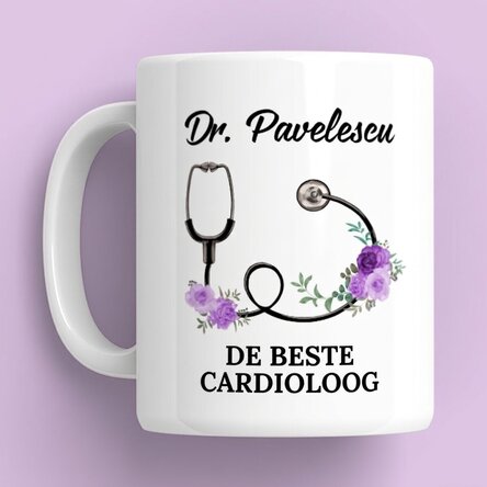 Gepersonaliseerde mok met tekst - De beste dokter