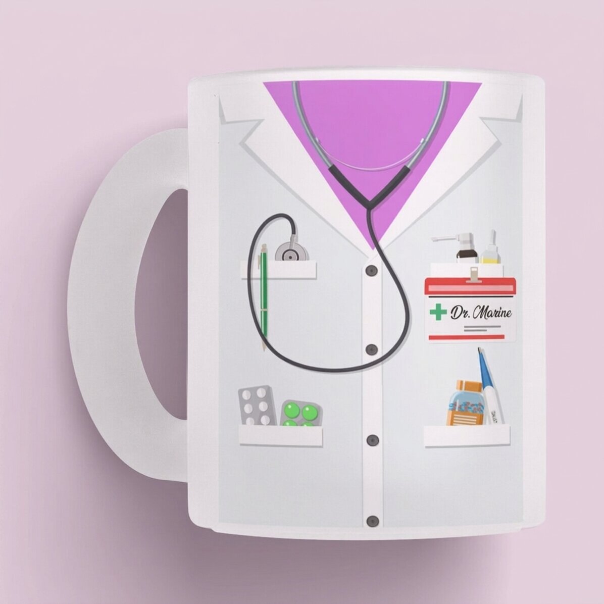 Gepersonaliseerde drinkbeker met tekst - Voor artsen