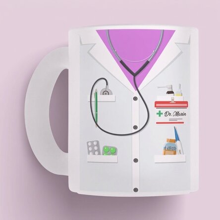 Gepersonaliseerde drinkbeker met tekst - Voor artsen