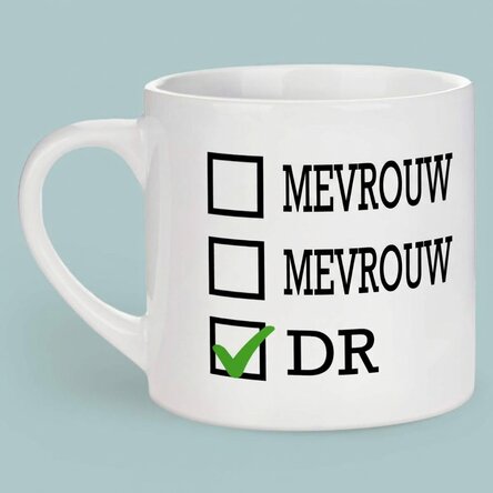 Gepersonaliseerde espressokop met tekst - Doctor