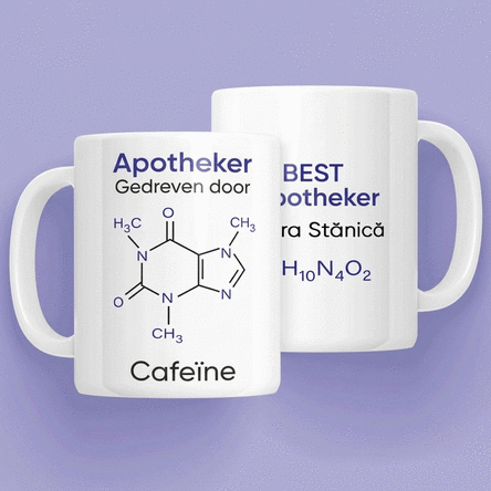 Gepersonaliseerde mok met tekst - Apotheker