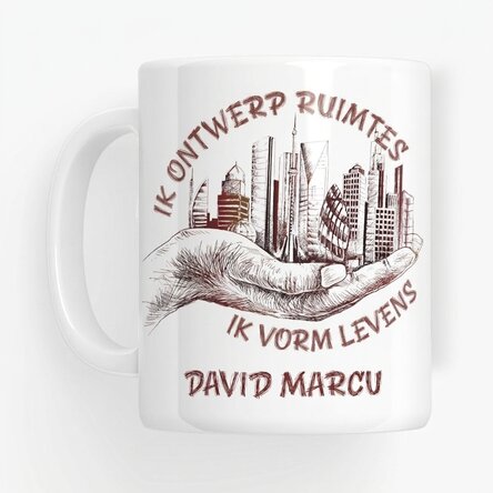 Gepersonaliseerde mok met tekst - Architect