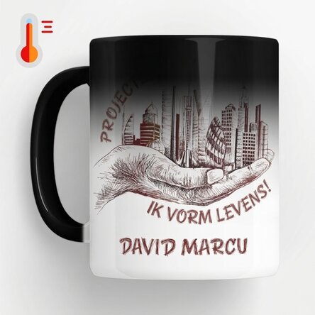 Gepersonaliseerde magische mok met tekst - Architect