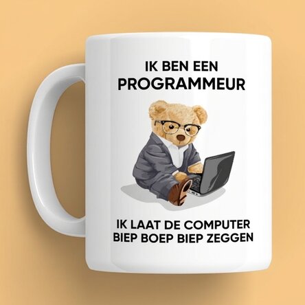 Gepersonaliseerde mok met tekst - I am a programmer
