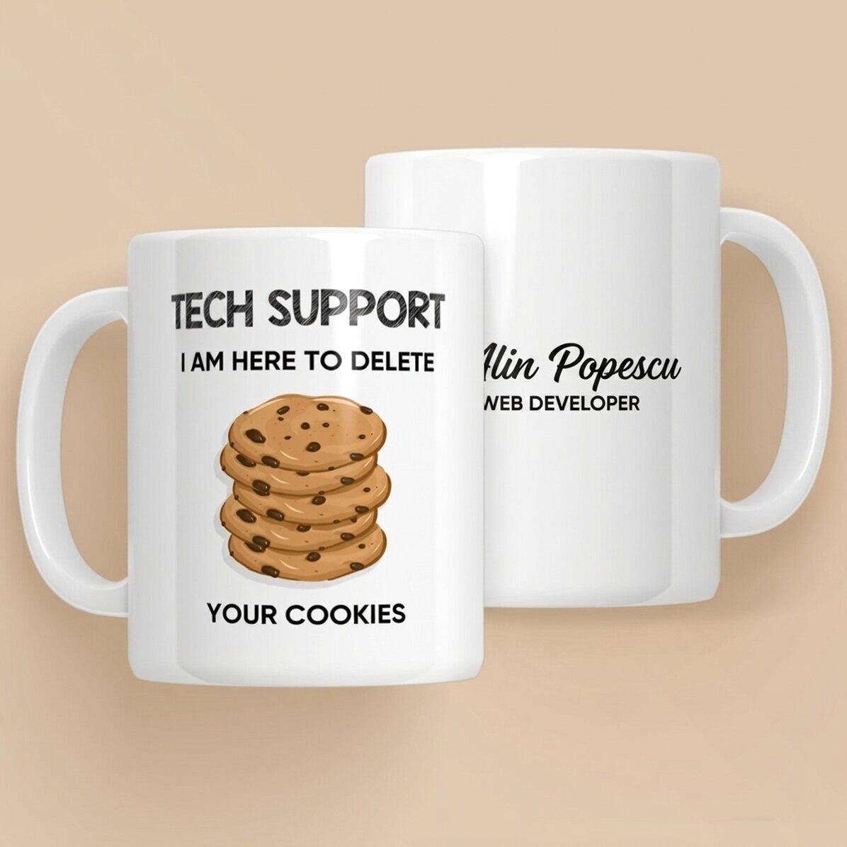 Gepersonaliseerde beker met tekst - Cookies (programma)