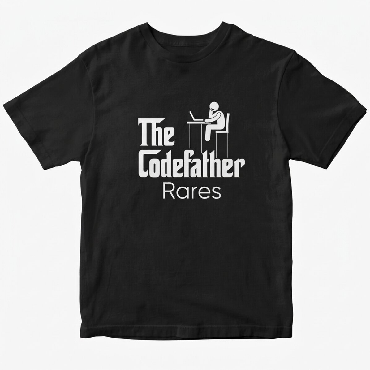 Katoenen T-shirt met gepersonaliseerde tekst - The codefather