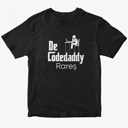 Katoenen T-shirt met gepersonaliseerde tekst - The codefather
