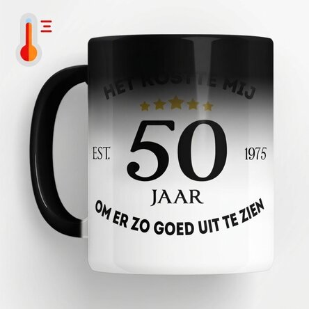 Gepersonaliseerde magische mok met tekst - Ik zie er goed uit voor mijn leeftijd