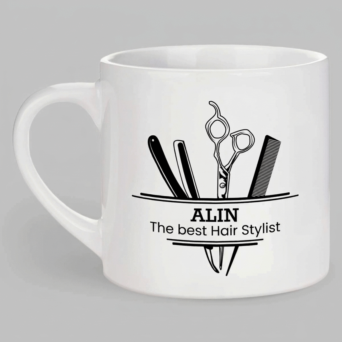 Gepersonaliseerde espressokop met tekst - Hair Stylist