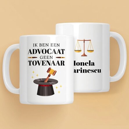 Gepersonaliseerde mok met tekst - Advocaat