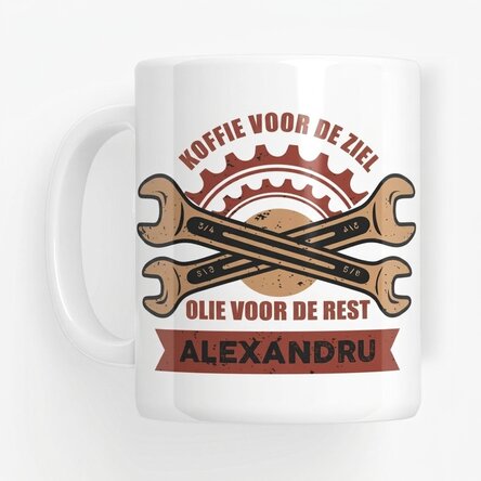 Gepersonaliseerde mok met tekst voor monteurs - Vaste sleutels
