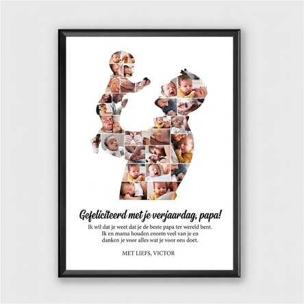 Gepersonaliseerd schilderij met tekst en 29 foto