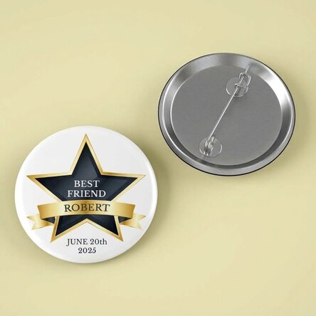 Personalised badge with text - The best