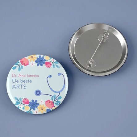 Gepersonaliseerde button met tekst - Arts