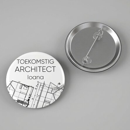 Gepersonaliseerde button met tekst - Architect