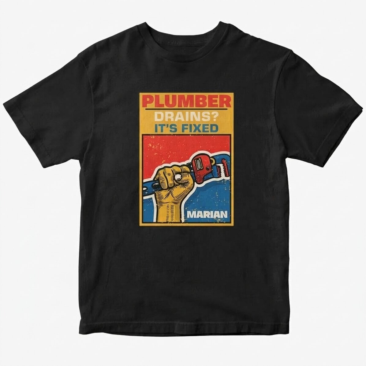 Katoenen T-shirt met gepersonaliseerde tekst - Stillson-sleutel