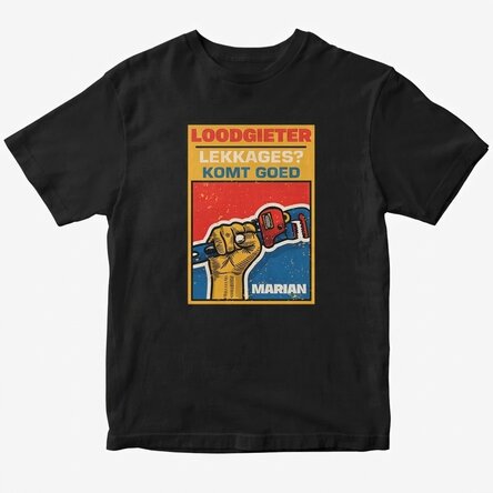 Katoenen T-shirt met gepersonaliseerde tekst - Stillson-sleutel