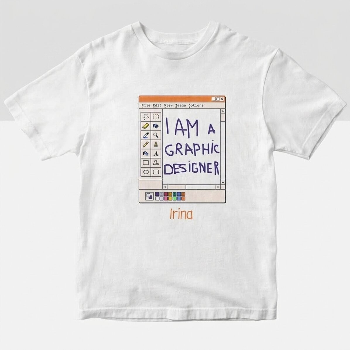 Katoenen T-shirt met naam erop - Grafisch ontwerper