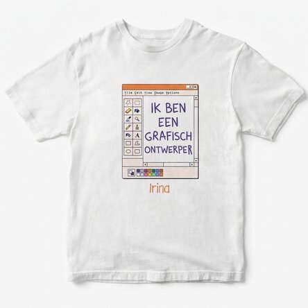 Katoenen T-shirt met naam erop - Grafisch ontwerper