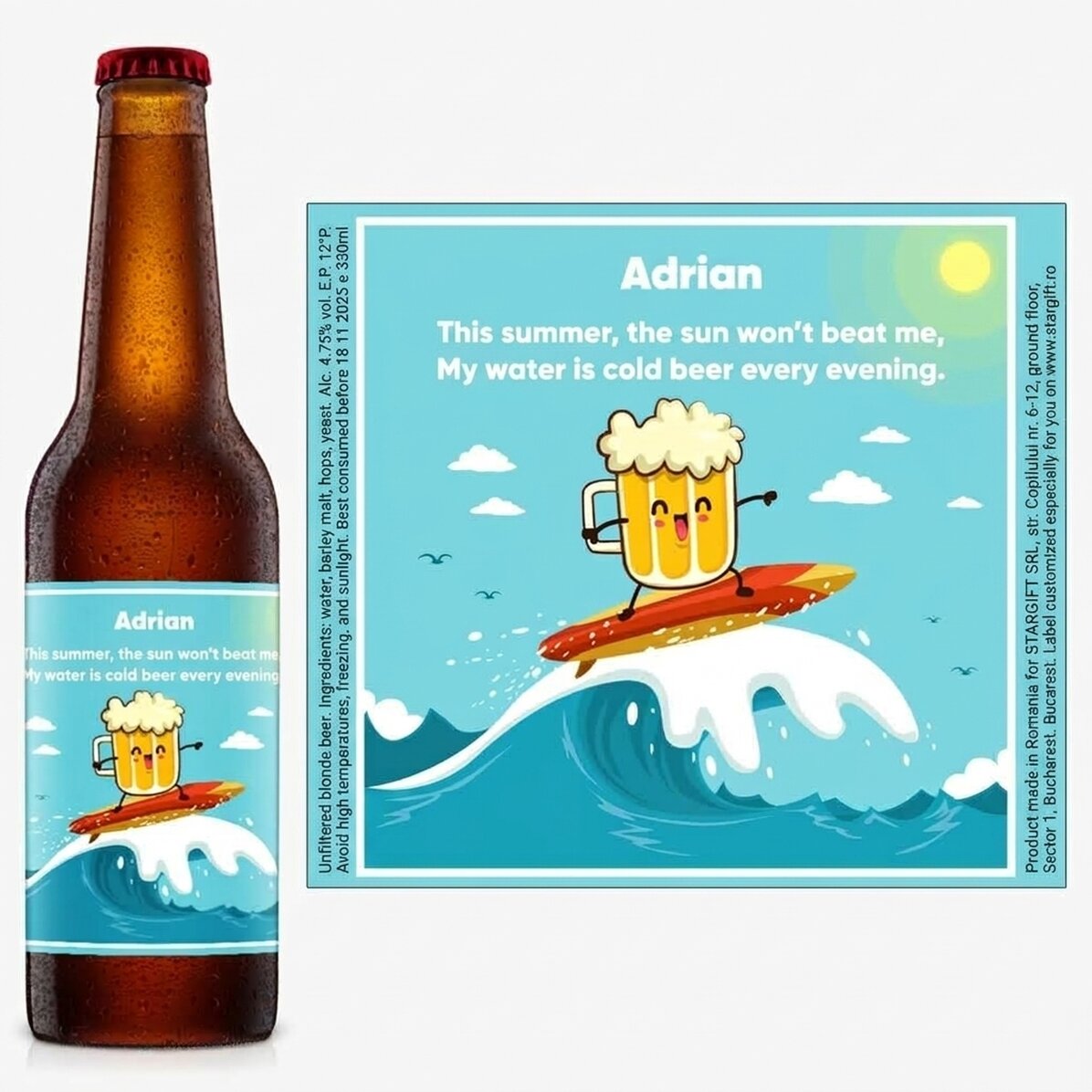 Bier met een persoonlijke boodschap - Speciaal zomerbier
