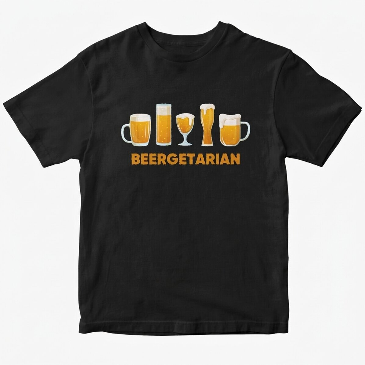 Katoenen T-shirt met gepersonaliseerde tekst - Beergetarian