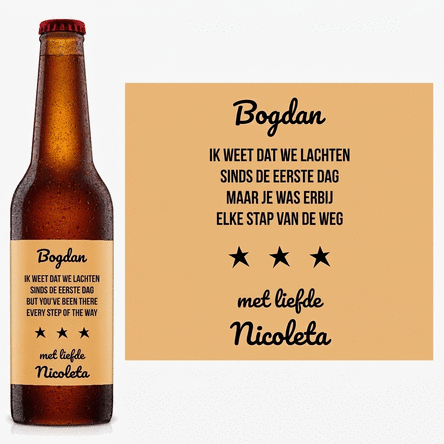 Bier met een persoonlijke boodschap - Stars