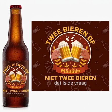 Bier met gepersonaliseerde tekst - Two beers