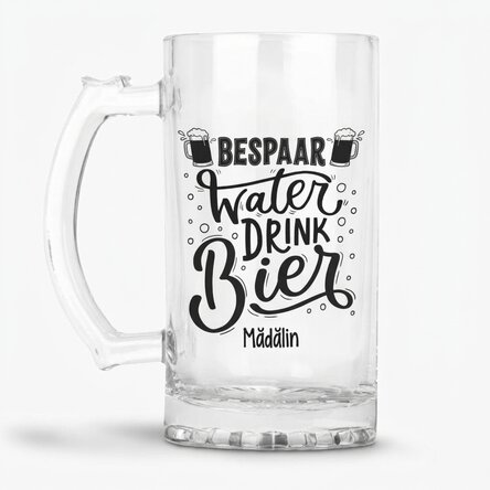 Gepersonaliseerde bierpul met tekst - Save Water, Drink Beer