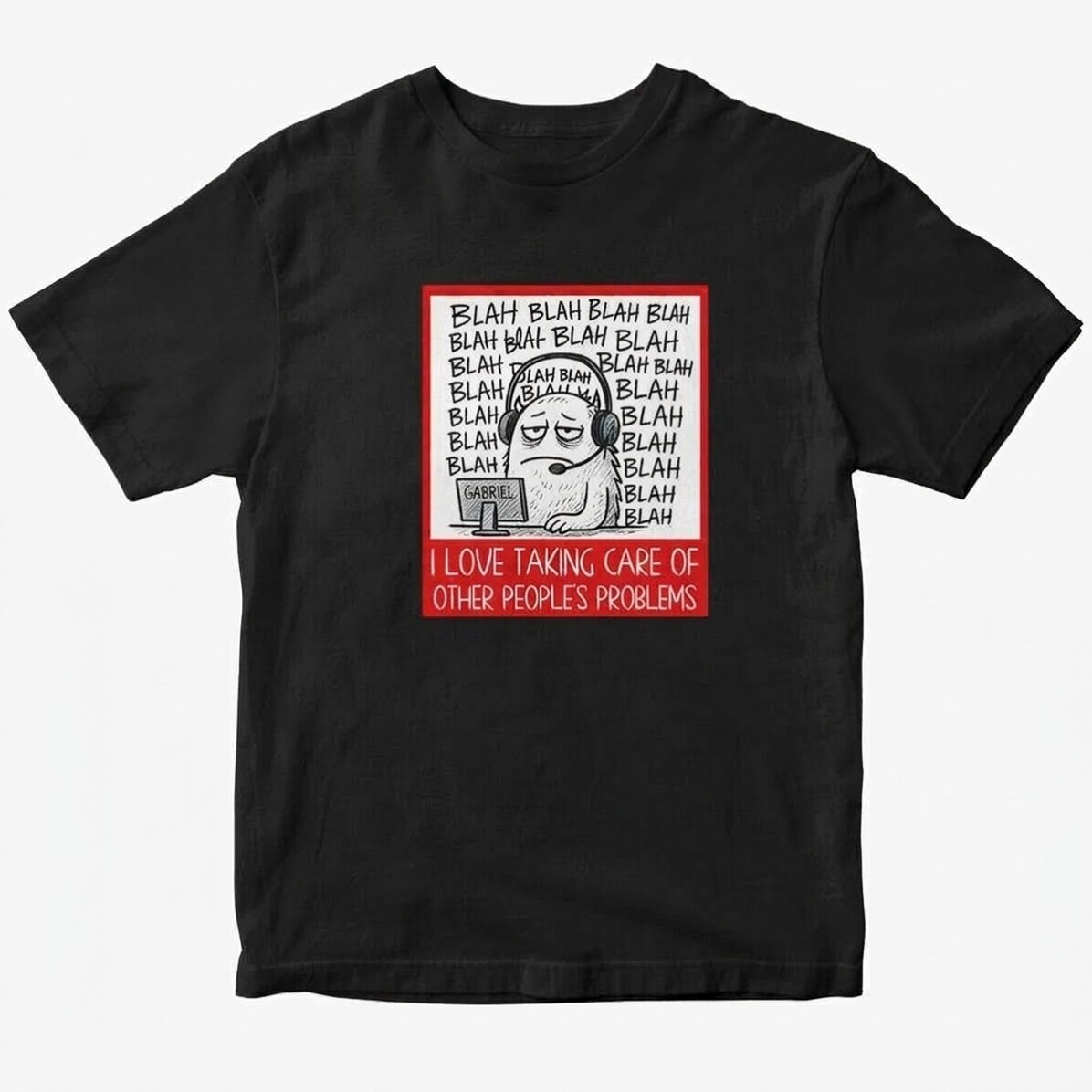 Katoenen T-shirt met gepersonaliseerde tekst - Call Center