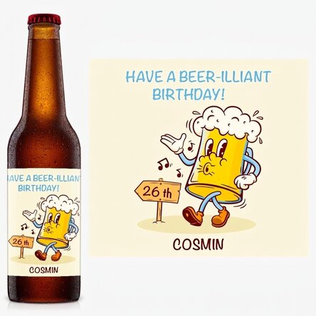 Bier met gepersonaliseerde tekst - Beer-illiant