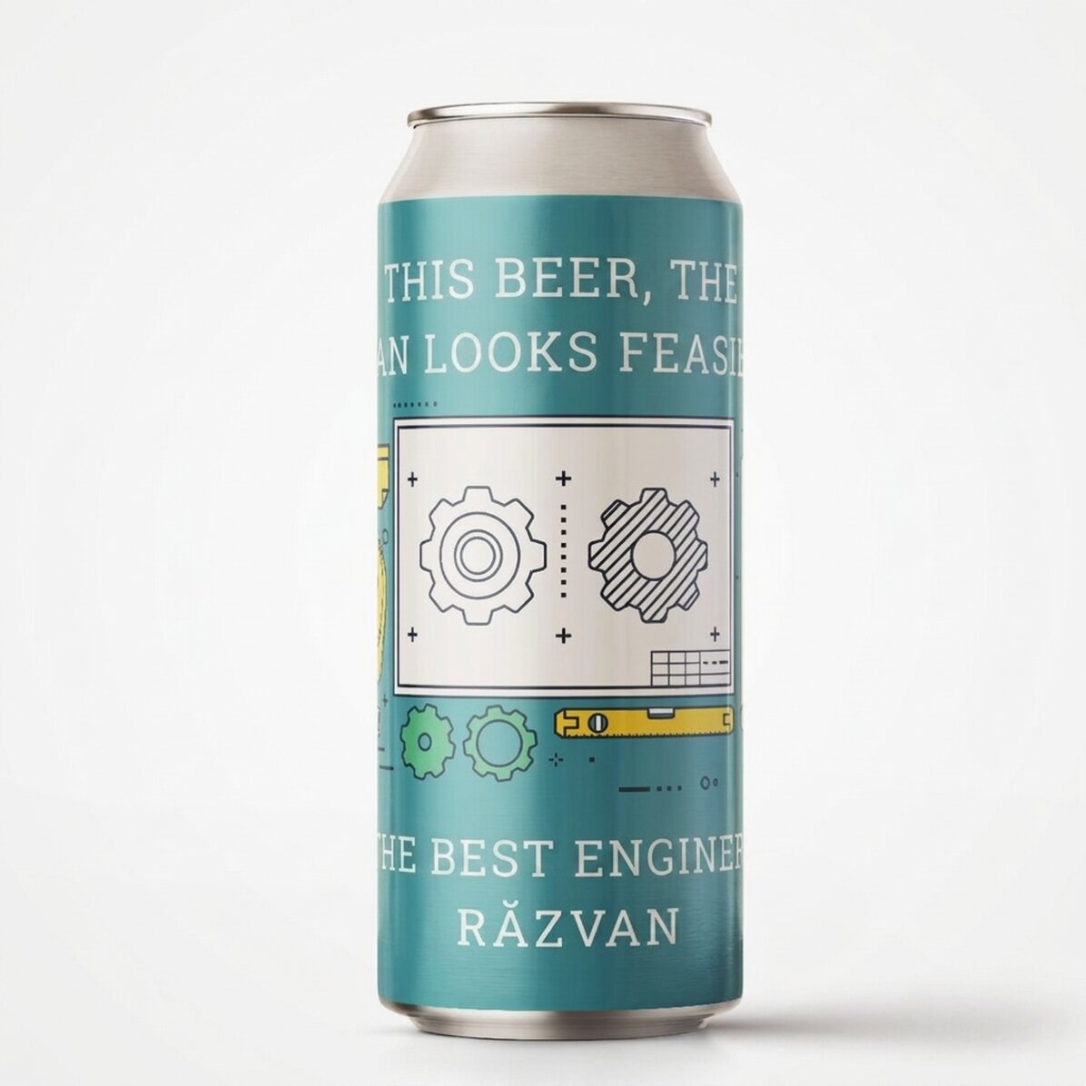 Bier in een blikje met gepersonaliseerde tekst - Ingenieur