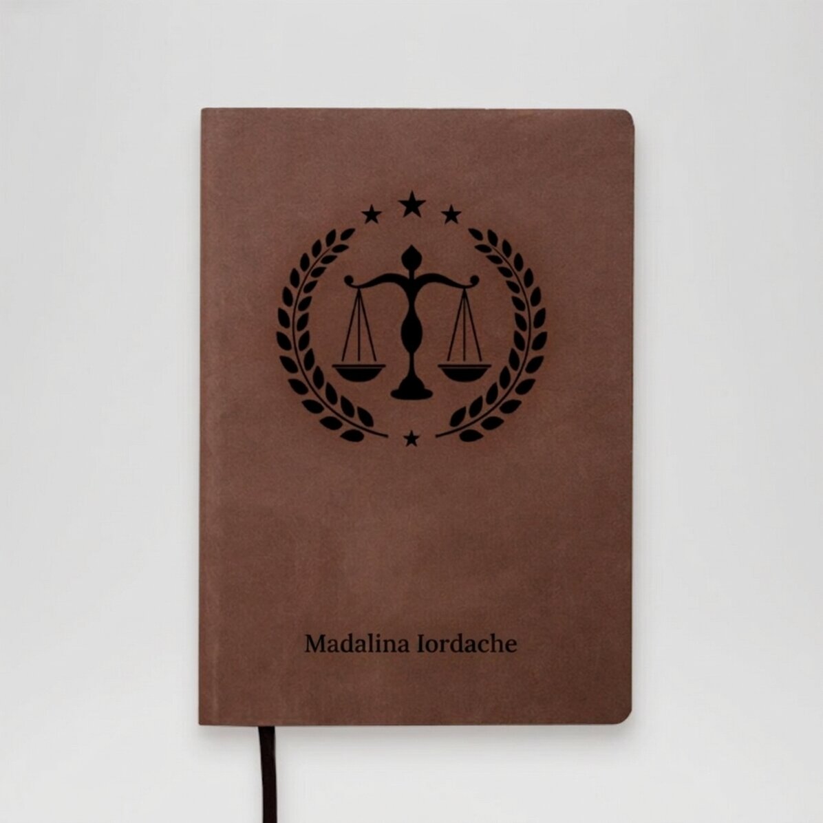 Gepersonaliseerde lederen agenda met tekst - Advocaat