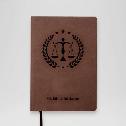 Gepersonaliseerde lederen agenda met tekst - Advocaat