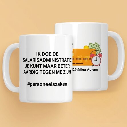 Gepersonaliseerde mok met tekst - HR