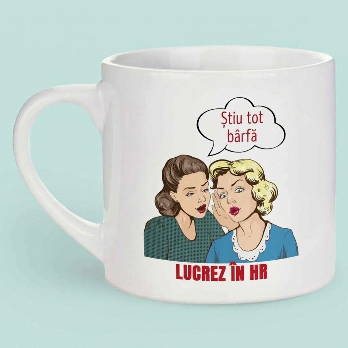 Gepersonaliseerde espressokop met tekst voor HR
