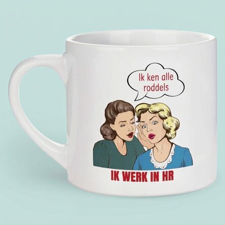 Gepersonaliseerde espressokop met tekst voor HR
