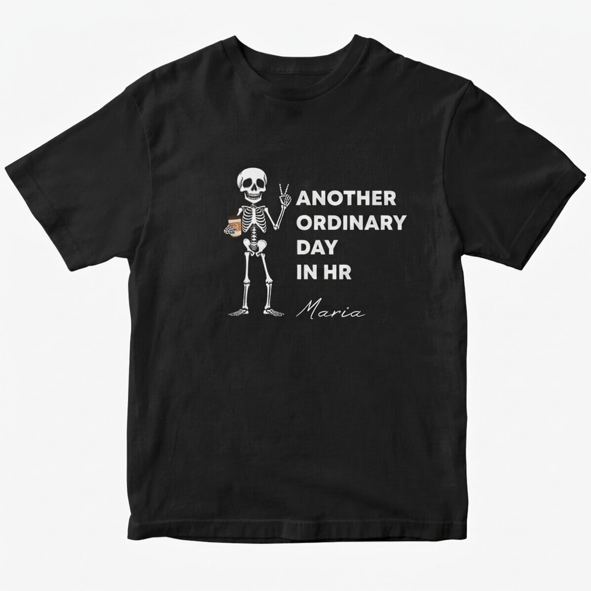 Katoenen T-shirt met gepersonaliseerde tekst - Just another day