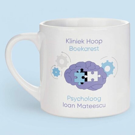 Gepersonaliseerde espressokop met tekst - Psycholoog