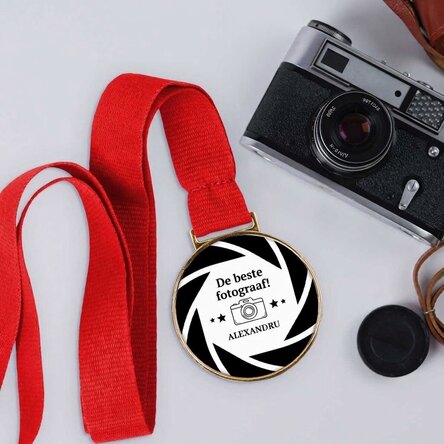 Gepersonaliseerde medaille met boodschap - Fotograaf
