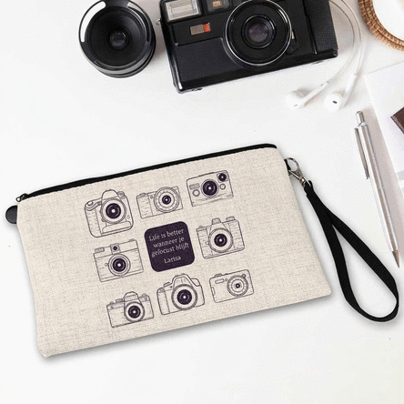 Op maat gemaakte accessoirekit met tekst voor de fotograaf