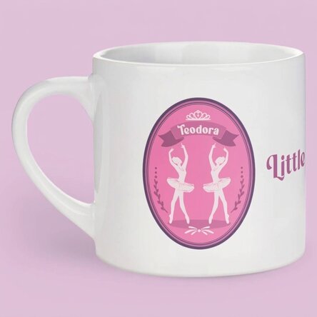 Gepersonaliseerde drinkbeker voor kinderen met tekst - Little ballerina