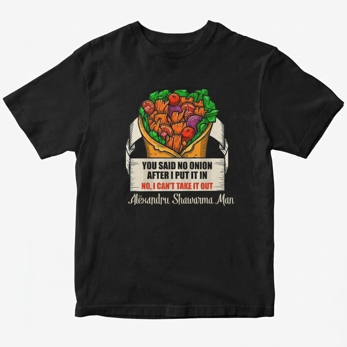 Katoenen T-shirt met gepersonaliseerde tekst - Shaormar