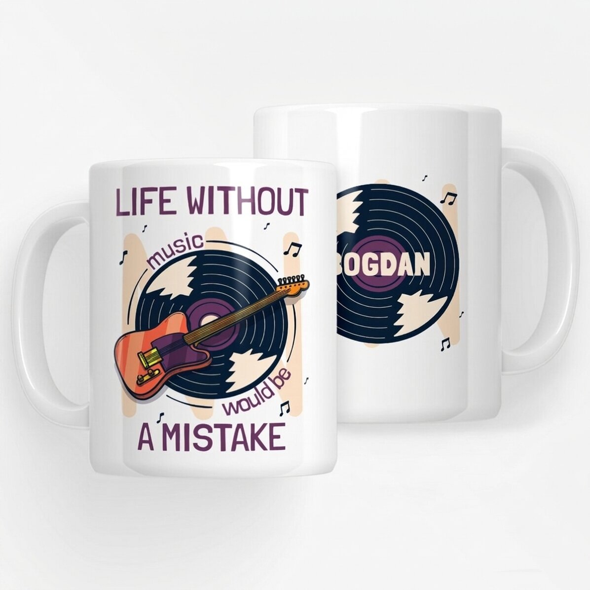Gepersonaliseerde beker met tekst - Music