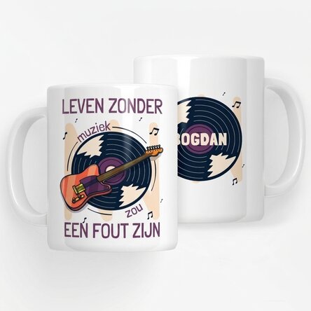 Gepersonaliseerde mok met tekst - Music